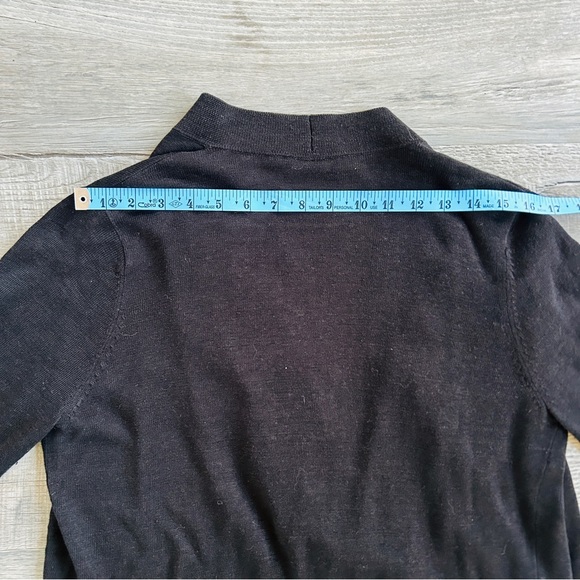 Theory Draped Open Front Flamme Linen Blend Cardigan (size S) - Picture 11 of 12